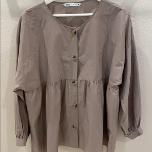 Zara poplin blouse